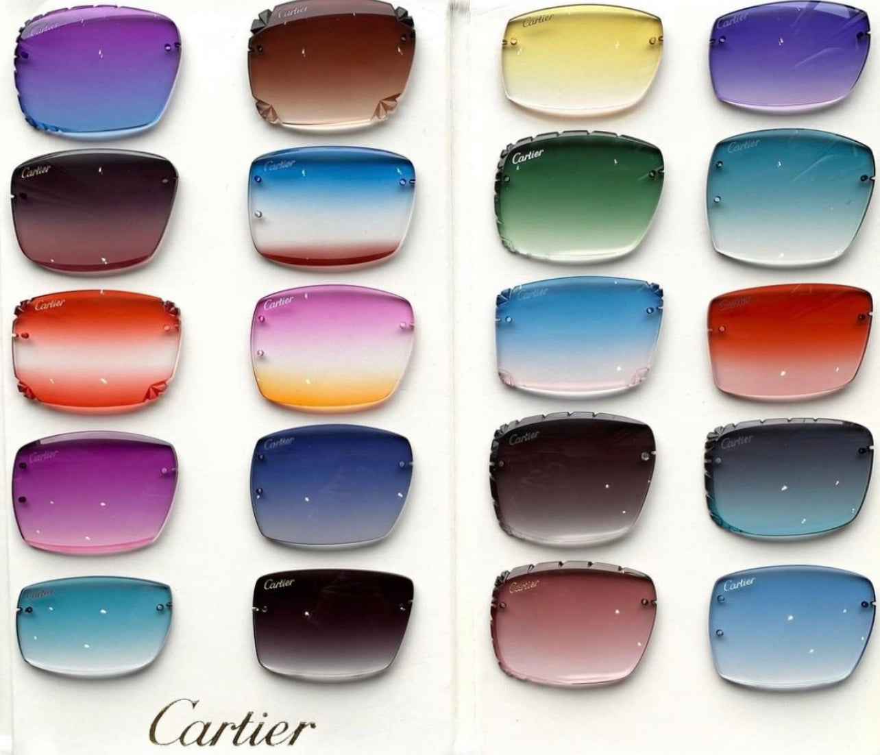 Standard Cut Custom Cartier Coloured Lens Spec Vault